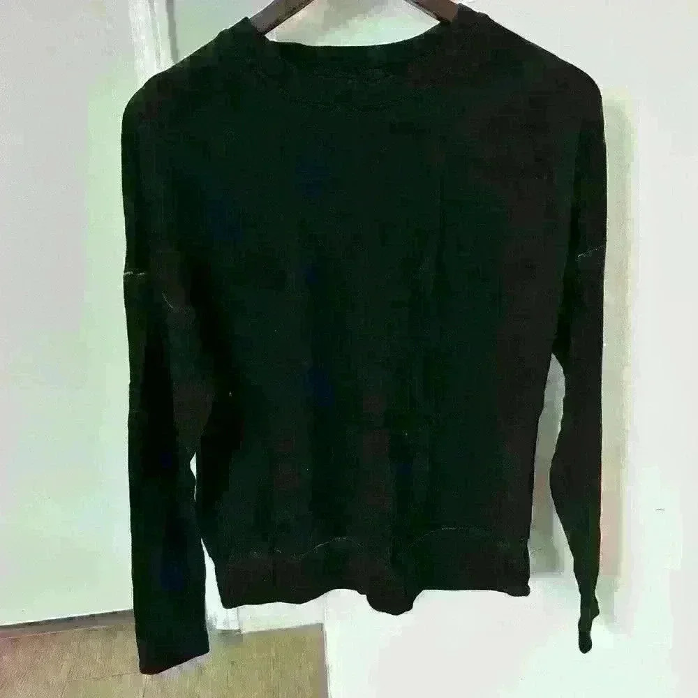 Sundry Black Raglan Long Sleeve Top with Gold Detail Size 1 (XS/S)